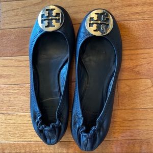 Tory Burch Black Flats